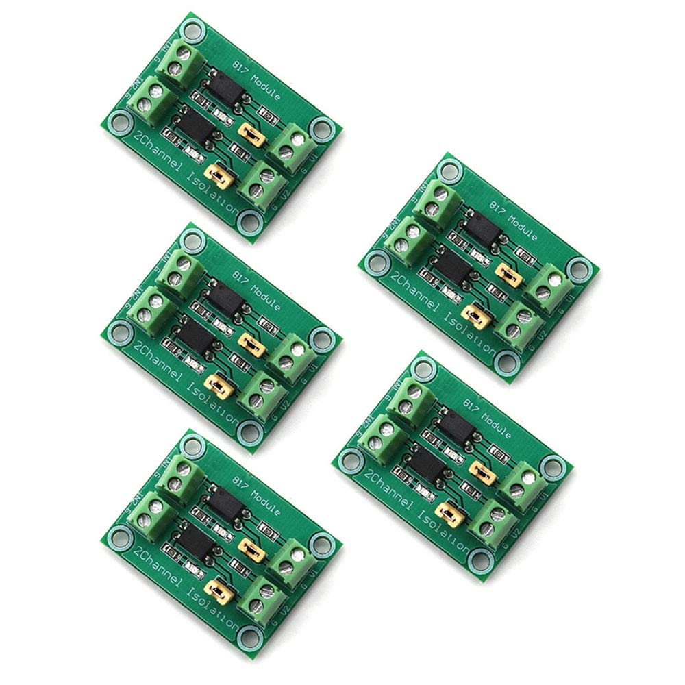 DollaTek 5Pcs 817 optocoupler 2-way voltage isolation board voltage control switching module