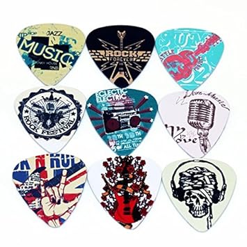 Bufferman Printed Music Element Design 0.71 mm Guitar Picks
