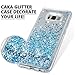 Caka Glitter Case for Galaxy S8 Case Bling Liquid Luxury Fashion Flowing Liquid Floating Sparkle Glitter Girly Girls Women Soft TPU Case for Samsung Galaxy S8 (Blue)