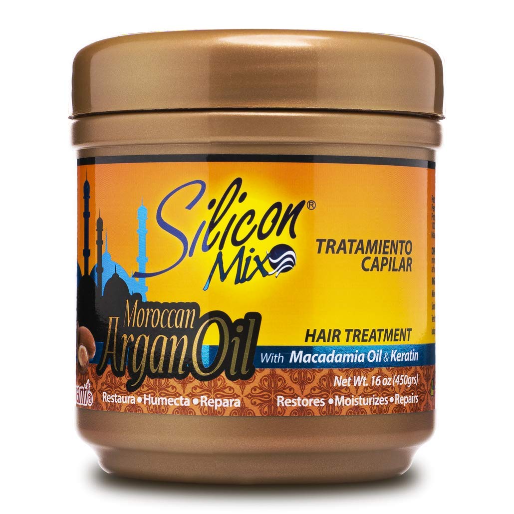 Silicon Mix – Moroccan Argan Oil Hair Treatment – Unisex – 16 oz (450 g) – Deep Repair & Shine for Dry, Damaged Hair