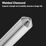 sourcing map Diamond Dresser 10mm Shank Tapered Point Grinding Wheel Tool Silver view 3