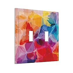 Vibrant Abstract Colors Floral Double Toggle Wall