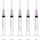 18 Gauge 1 inch Needle with Syringe (50Pack),3ml Luer Lock Disposable Syringes with Needle,Individually Wrapped