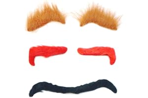 BinaryABC Halloween Fake Eyebrow,Halloween Masquerade Costume Cosplay Accessories,Halloween Party Supplies,3Pcs