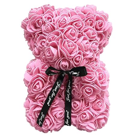 Amazoncom Lovely Rose Bear Doll Flower Teddy Bear