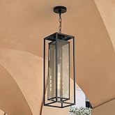 mirrea 24" Outdoor Pendant Lights for Front Porch Hanging Lamps for House Outside Lighting Fixture for Patio Exterior Chandel