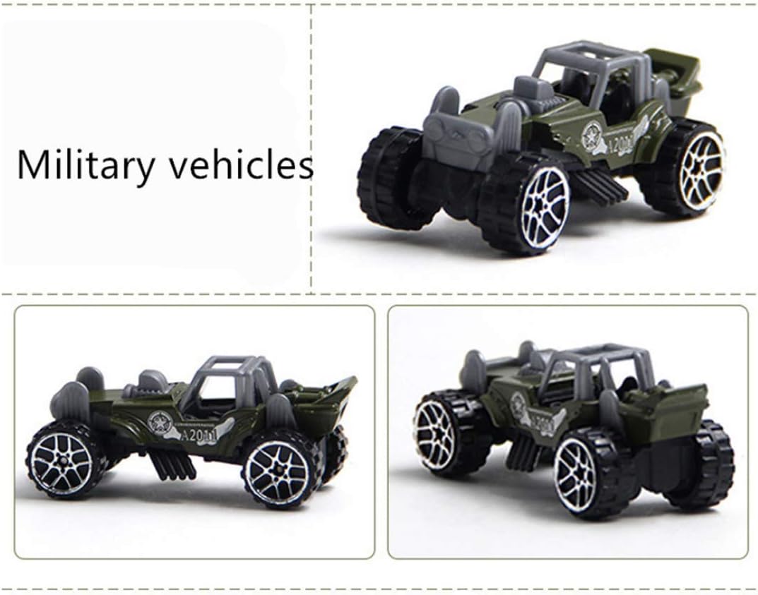 PowerTRC Die-cast Military Truck Army Vehicle Models Car Toys, Mini Battle Army Toy, Panzer, Anti-Air Vehicle, Helicopter Playset for Kids: Toys & Games