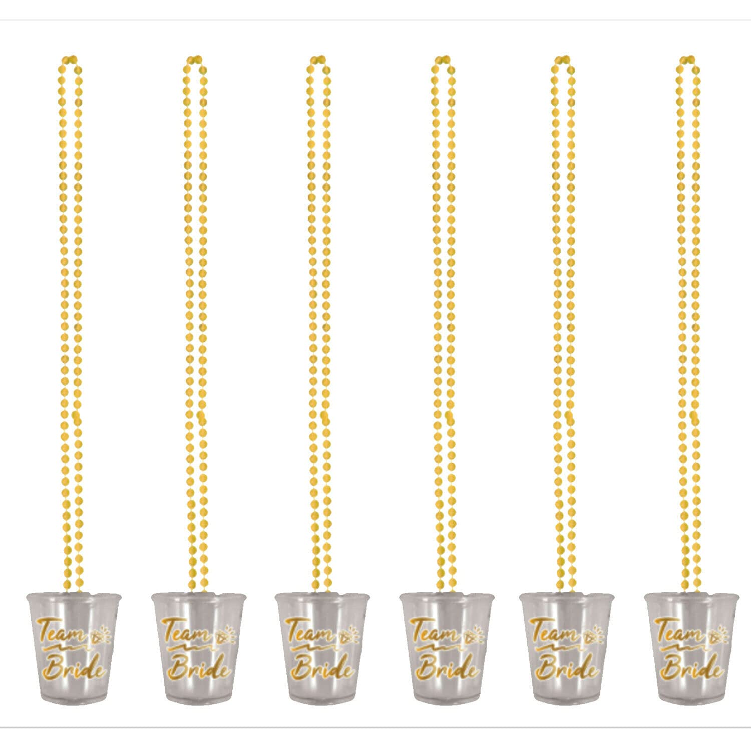 Lizzy Team Bride Hen Party Shot Glass Necklace | Reusable Bridal Shot Glass Necklace | for Bachelor/Bachelorette Party Necklace (6)