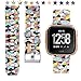 allbingo Fitbit Versa Cute Bands,Women Men Replacement Strap Wristband for Fitbit Versa Smart Watch (Colorful Geometric, Small)