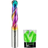 SHARPRO 1/4 Ball Nose CNC Router Bits 1/4 Inch Shank, Carbide Ballnose Up Cut Router Bit with Coated, End Mill for Wood, Alum