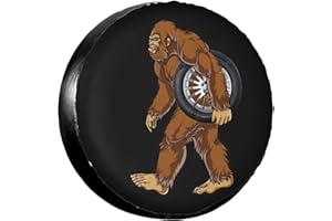 OGKDLEW Funny Bigfoot Takes The Spare Tire Wheel Tire Cover for Travel Trailers Protectors Weatherproof Dust-Proof for Camper Trailer Truck SUV Rv Universal 16" in
