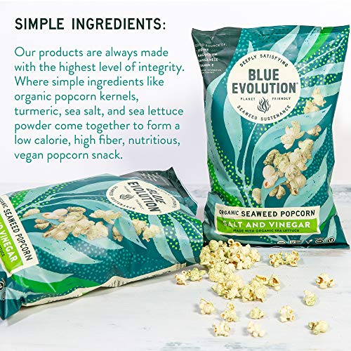 Blue Evolution, Organic Seaweed Popcorn, Fresh Popped Popcorn Snack