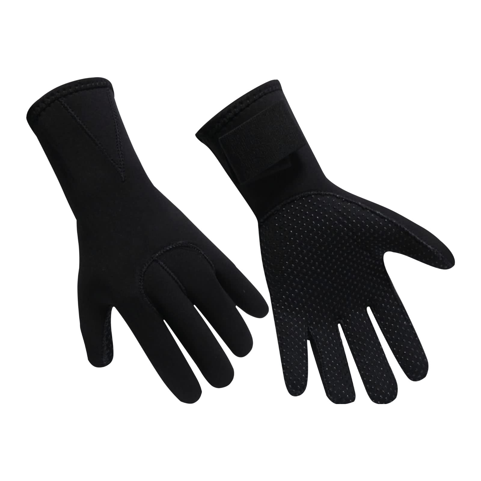 Unisex Wetsuit Gloves 3mm Neoprene Gloves Aquatic Diving Gloves Thermal Swim Gloves with Wrist Strap Snorkel Gloves Anti-slip Sailing Gloves for Men Women Adult Water Sports Surfing Kayaking Boating