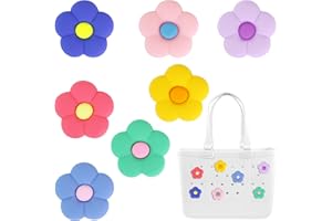 ALAXCIAX Alaxiax Daisy Flower Pearls Charms for Southern Bogg Bag, Beach Bag Inserts Accessories