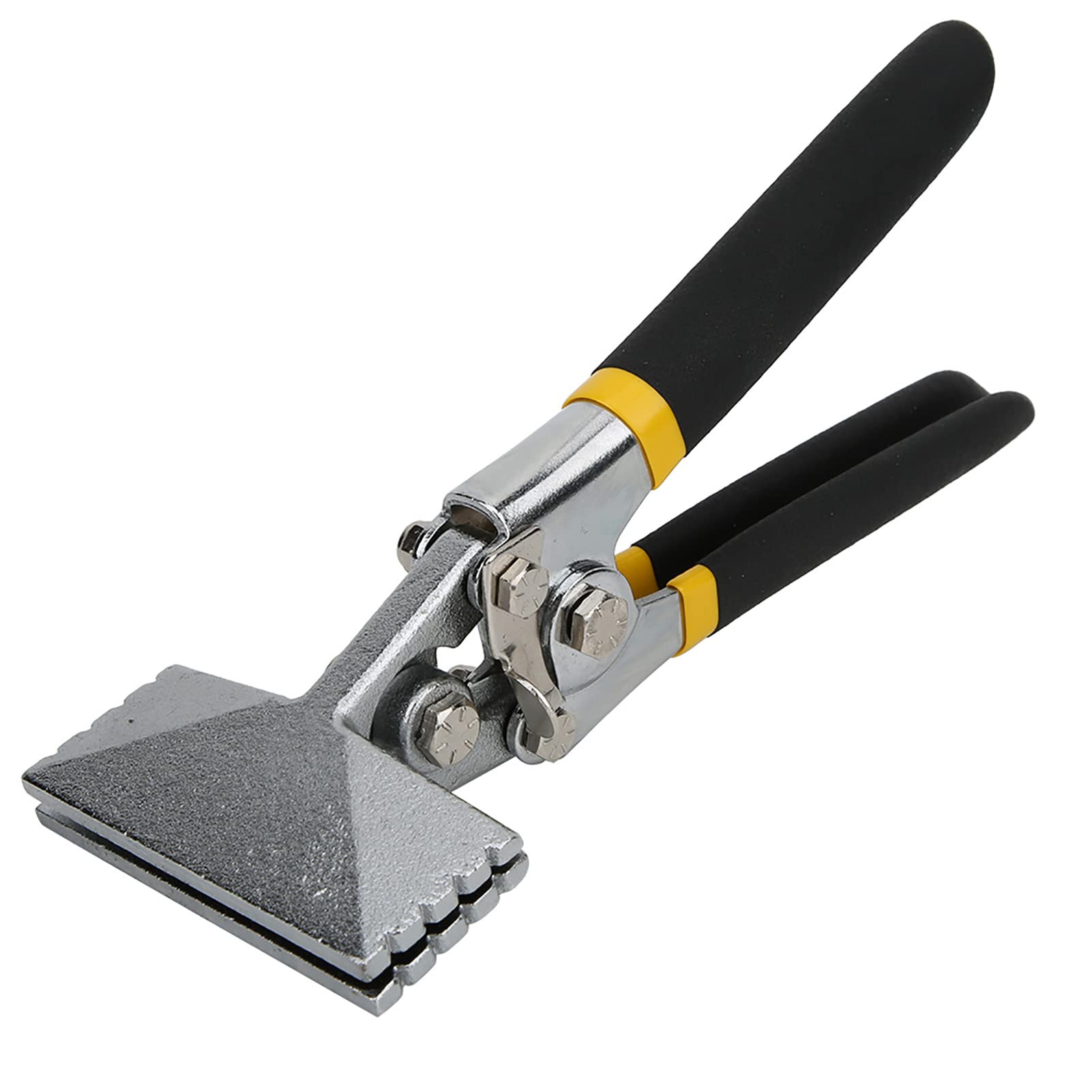 Metal Sheet Bending Pliers, 6-Inch Offset Hand Seamer HVAC Sheet Metal Bending Hand Tool with 3.15" Width Jaw, Straight Edge Former Bender, Bending and Flattening Seaming Pliers(Straight Neck)