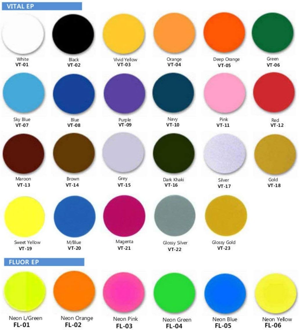 MINSEO1 Meter Length Heat Press T-Shirt VINYL Vital/Fluorescent EP Transfer Cutter VT FL (FL-01 Neon L/Green)