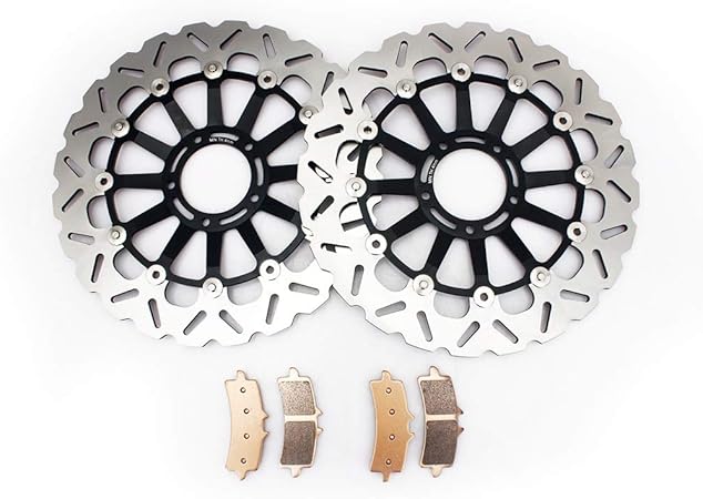 Amazon Tarazon フロント ブレーキ ディスクローター ブレーキローター ブレーキパッド ステンレス鋼 品質抜群 完璧交換 対応車種 Ducati 1098 S 07 08 1198 1199 Panigale R S ディスクローター 車 バイク
