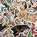 Homyu Stickers 50-Pcs PVC Decals of Retro Pin-up Girls Waterproof Sunlight-Proof DIY Ideals for Cars Motorbikes Skateboard Spinner Luggages Laptops