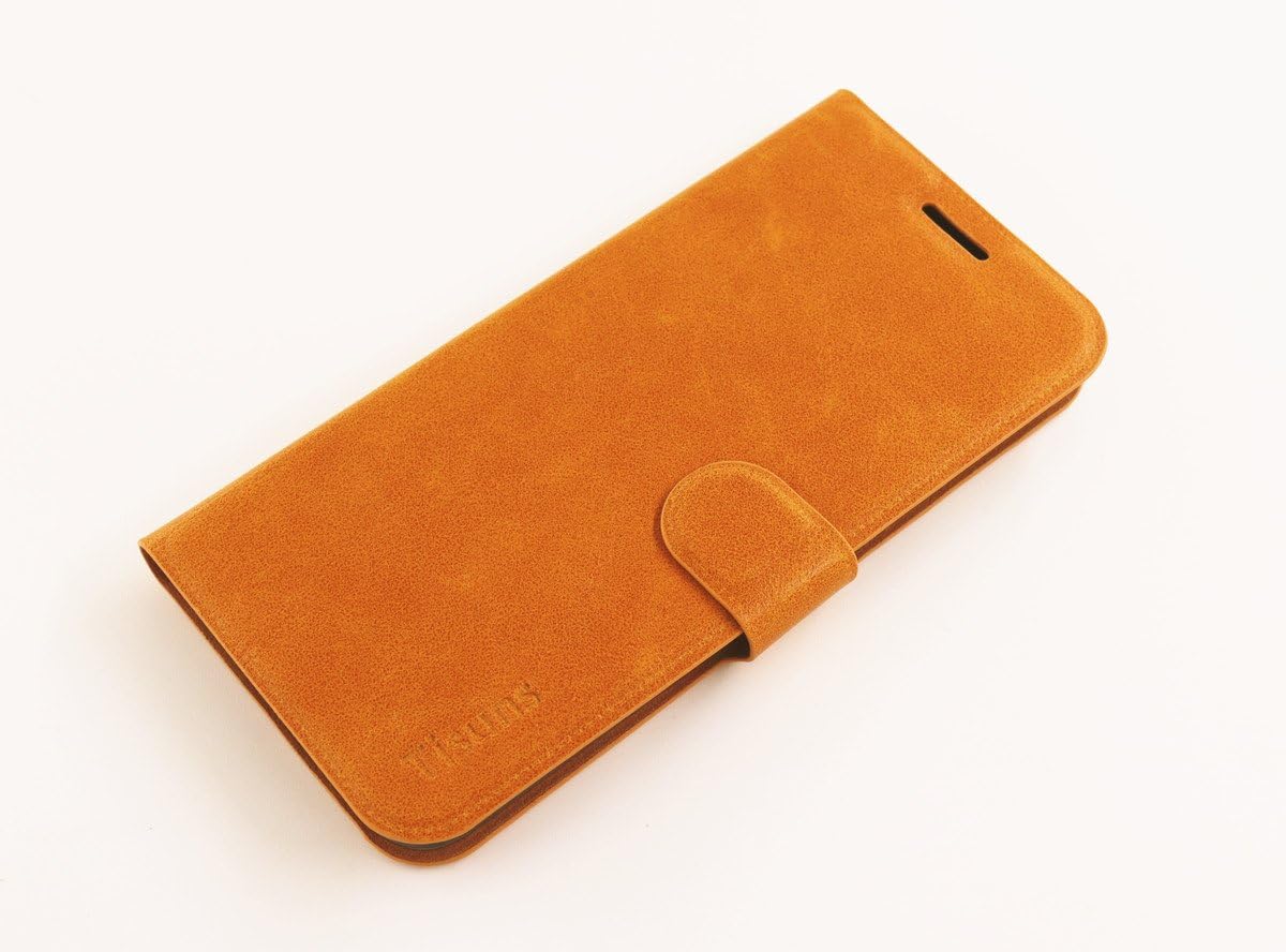 Tisuns Samsung Galaxy GALAXY A6 (2018) SM-A600GN SINGLE SIM 5.6" HD Case Leather Wallet Flip Cover With Card Slots Magnetic Closure Kickstand Funtion/Ultra thin Case (Brown)