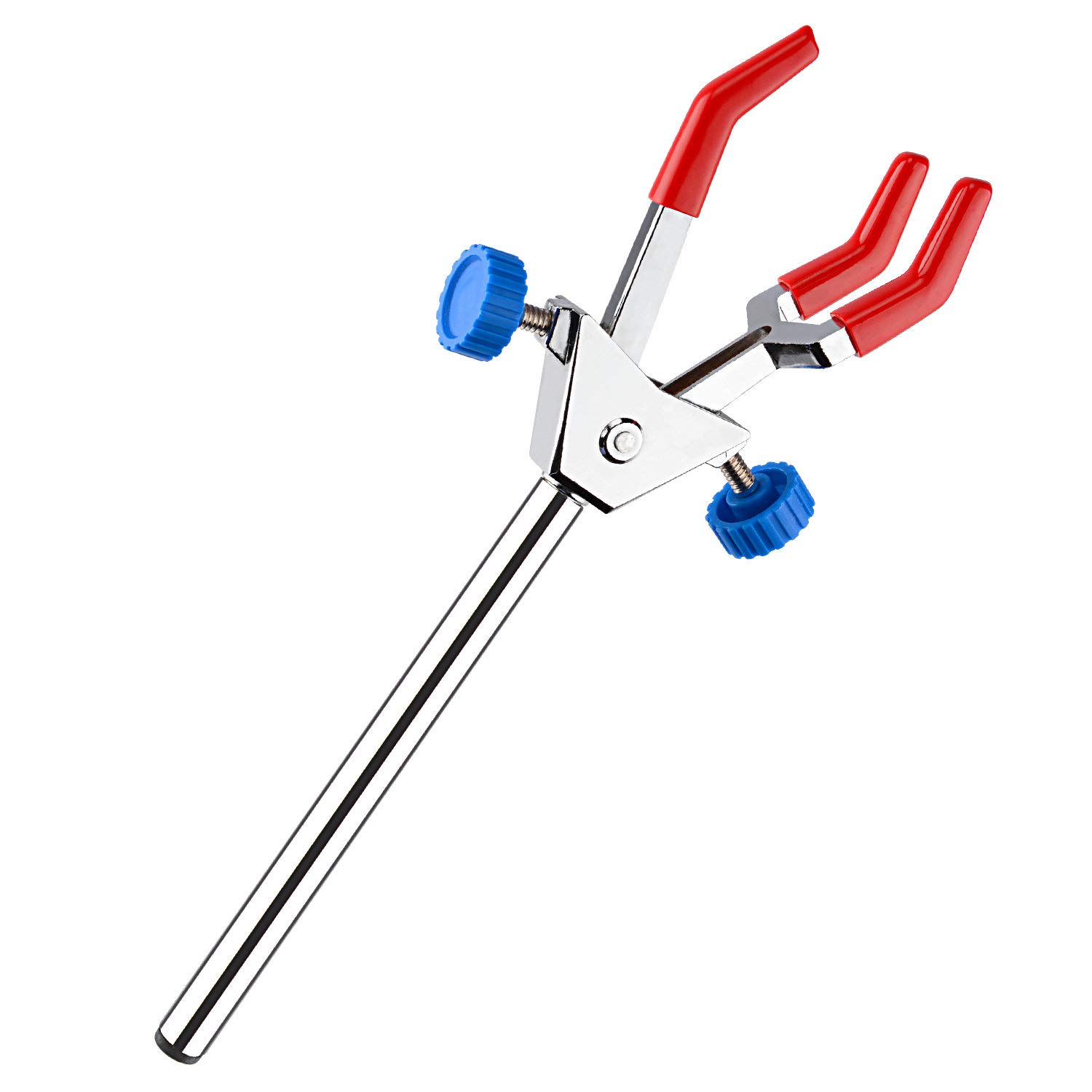 Stonylab 3 Prong Dual Adjustable Swivel Clamp, Multipurpose Lab Extension Clamp Accessory