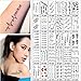 CiCy 60 Sheets Temporary Tattoo Stickers Various Designs Removable Waterproof Temporary Tattoos Body Art Sticker Sheet Paper (Wings, Letters, Stars, Queen, Cats, Totem, Cardiogram hot Etc.)