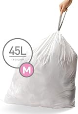 simplehuman Custom Fit Trash Can Liner M 45 L 12 Gal 50 Count Box view 2