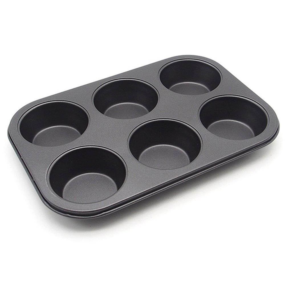 Photo 1 of HYTK Muffin Pan 6 Cup Cupcake Baking Pan No Stick Carbon Steel Easy Clean