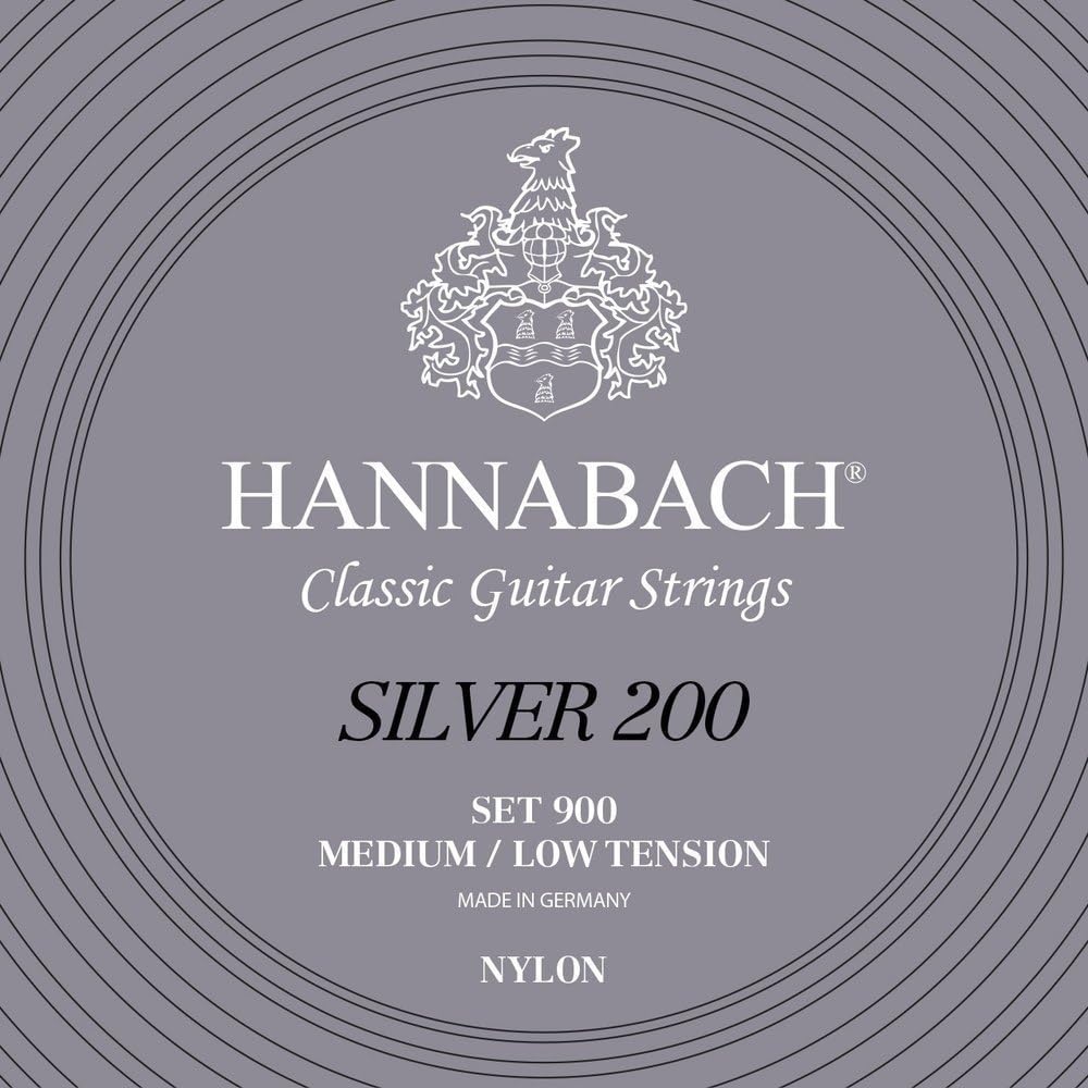 Hannabach Classical Guitar Strings Series 900 Medium-Low Tension Silver 200 - Set - 900MLT