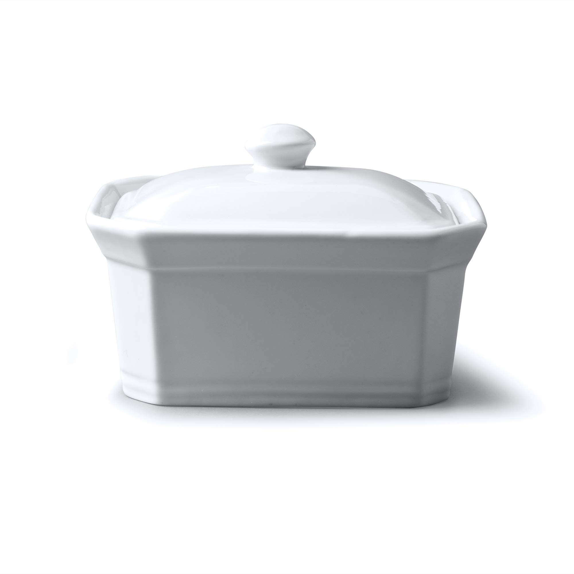 WM Bartleet & Sons 1750 T153 Butter/Terrine Dish with Lid, White,15x12x9.5cm
