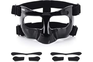 HIAARO QK01 Nose Guard for Broken Nose, Face Shield Masks for Soccer and Basketball Sports, Adjustable for Adults and Teenagers, Suitable for Men and Women