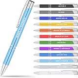AUAUY 12 Pcs Funny Retractable Ballpoint Pens with Motivational Messages view 1