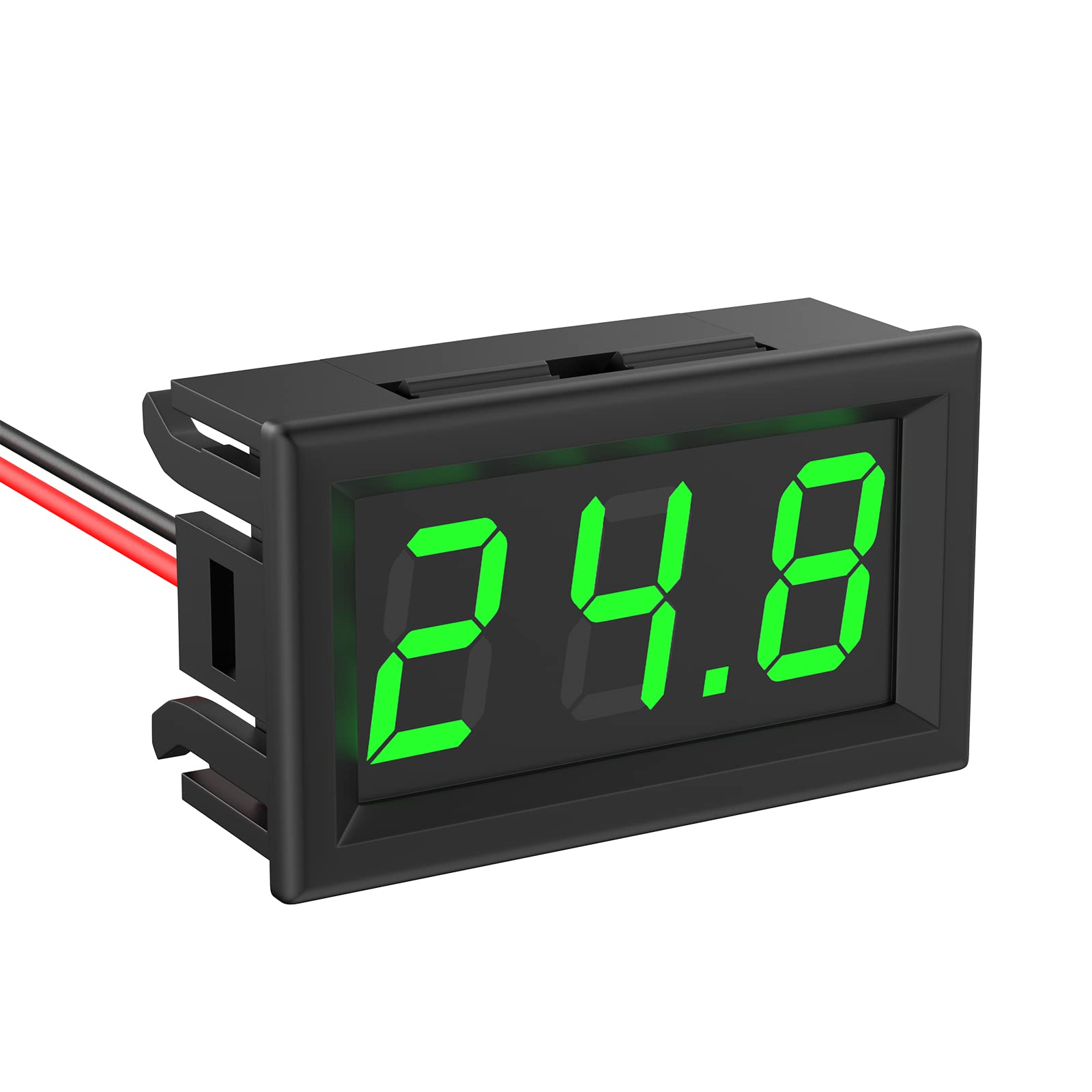 Voltage Meter DC 5V~120V Digital Mini Voltmeter Gauge Tester 0.56" 2 Wire Volt Voltage Meter LED Display for Vehicle Truck Motorcycle Boat (Green)