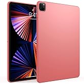 GUNPRIO Red Case for iPad Pro 12.9-Inch 6th Gen/5th Gen/4th Gen/3rd Gen 2022/2021/2020/2018, Ultra Slim, Soft, Flexible TPU Skin Bumper Back Cover