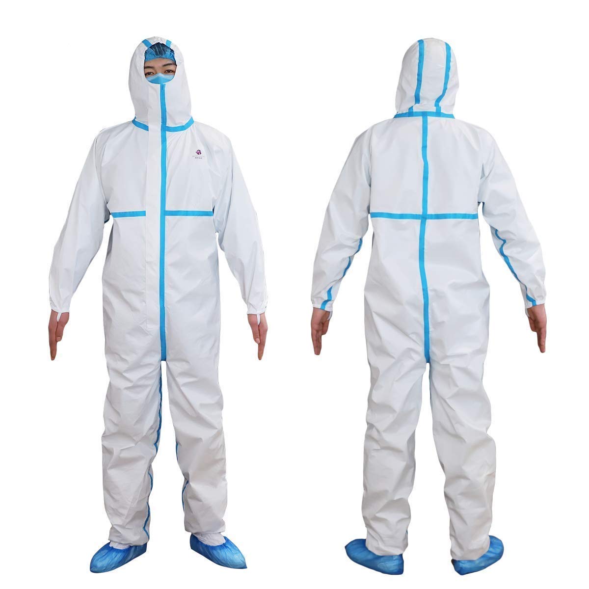 YHUK BH800 Type 3 Medical Protective Overalls, Size 2XL, 180 cm (Pack of 25 Pieces)
