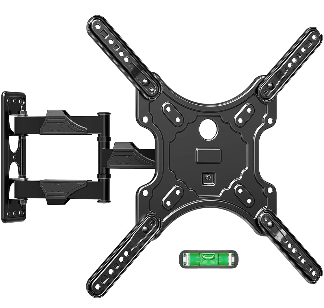 Photo 1 of ELIVED TV Wall Mount for Most 26-60 Inch TVs, Swivel and Tilt Full Motion TV Mount with Single Stud Perfect Center Design, Wall Mount Bracket Max VESA 400x400mm, Corner Mount Holds up to 77 lbs.