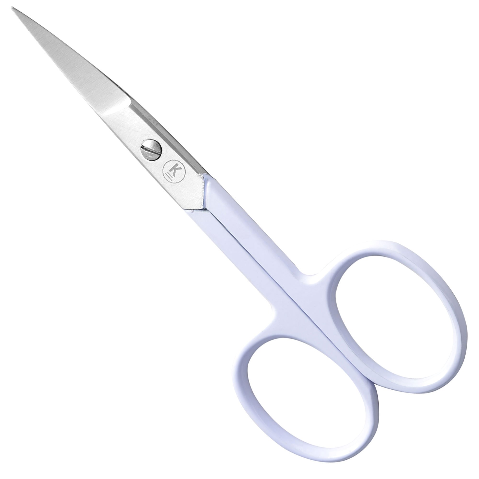 K-Pro - Nail Scissors for Fingernails - Professional for Men and Women - Curved (White)