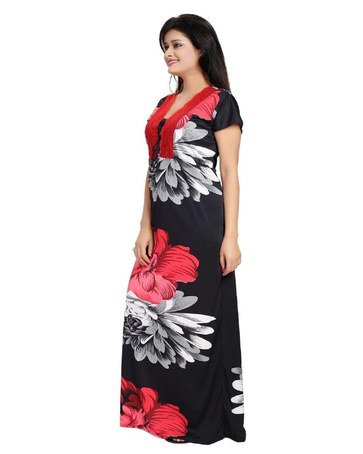 diljeet women's satin nightwear(dill-11-rdbk_multi-coloured_free size)