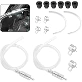 OFBAND 2Set Brake Bleeder Kit,Brake Fluid Bleeder Kit Includes 4PCS Brake Bleeder Hose,2PCS One Way Check Valve,Universal Break Bleeder Kit Car Accessories for Car Motorbike Bike