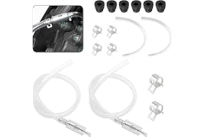 OFBAND 2Set Brake Bleeder Kit,Brake Fluid Bleeder Kit Includes 4PCS Brake Bleeder Hose,2PCS One Way Check Valve,Universal Break Bleeder Kit Car Accessories for Car Motorbike Bike