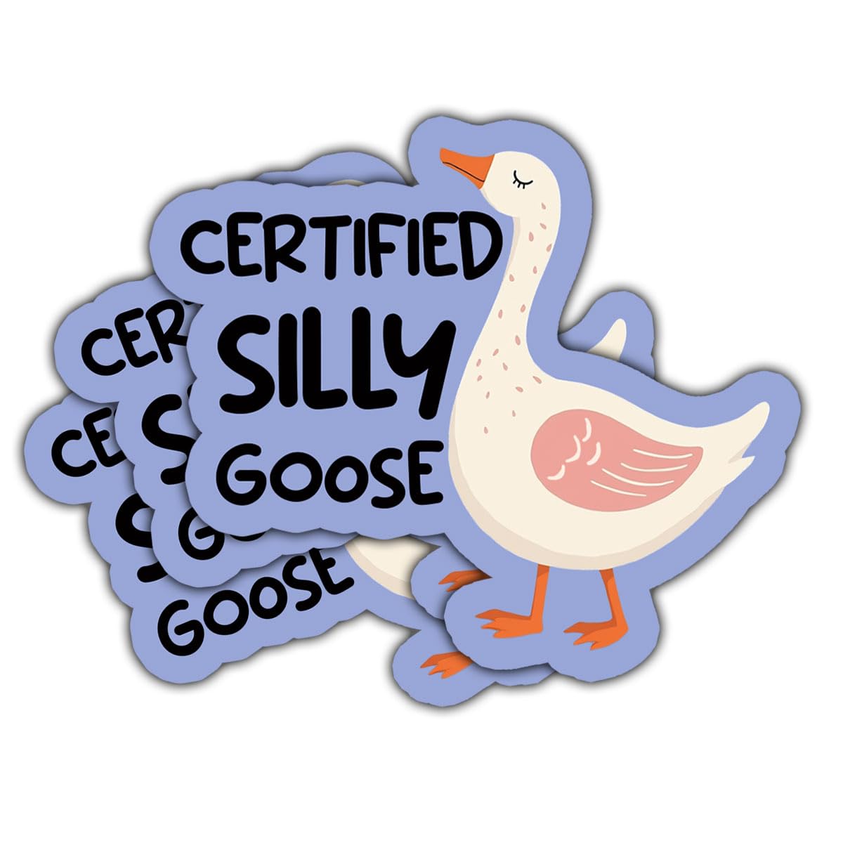 Photo 1 of (3 Pcs) Certified Silly Goose Sticker, Funny Goose Stickers, Certified Silly Goose Stickers Decor for Laptop, Kindle, Water Bottle, Tumblers, Strong Adhesive Decals 3"x3"