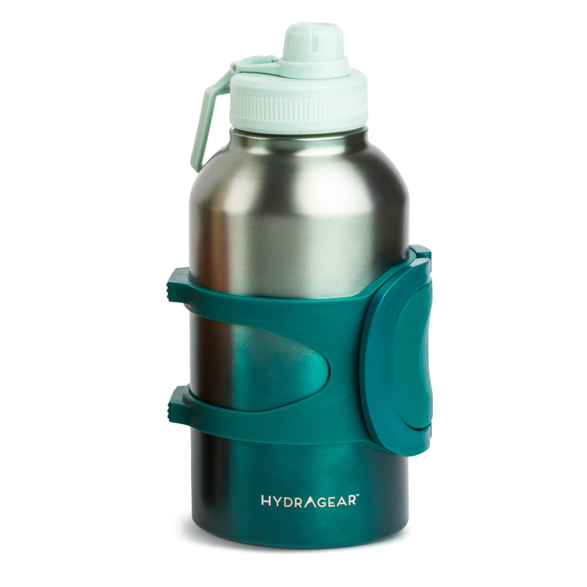 Photo 1 of ***(MISSING LID)***Hydragear Captain Double-Wall Insulated Stainless Steel Bottle with Leak Proof Sport Lid and Carry Handle - 90 Oz - Malachite Metallic Ombre
