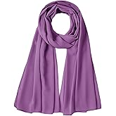 Ftoronaly Chiffon Hijab Scarf for Muslim Women Shawl Wrap for Wedding Party Evening Dress Summer Sun-proof Coverup