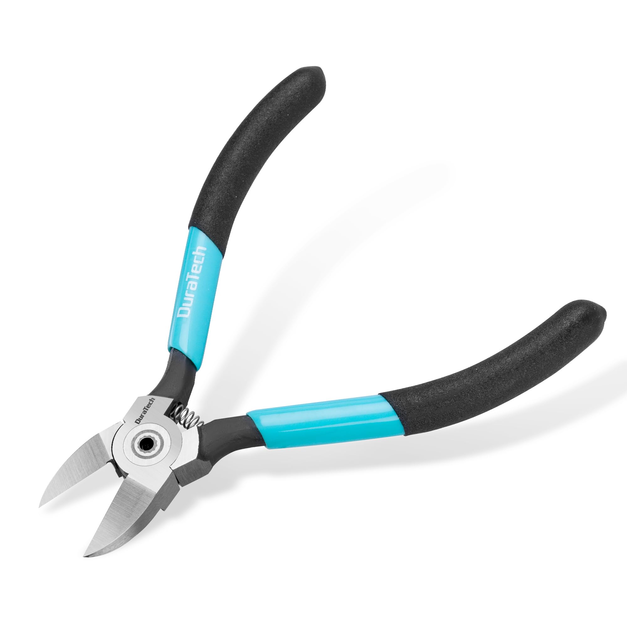 DURATECH 129mm Wire Cutters, Ultra Sharp Spring Loaded Side Cutters, Cr-V Flush Cutters for Cutting Soft Copper or Electrical Cable, DIY Crafts, Jewelry Making