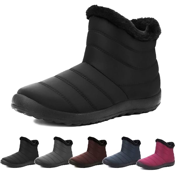 Allure Love Women's Winter Snow Boots - Waterproof Ankle Booties With Fur Lining & Non-Slip Sole - View #10