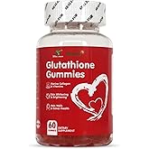 Wins Town Glutathione Gummies 1000mg, Rich in Marine Collagen & Vitamins, Skin Whitening & Brightening, 60 Count