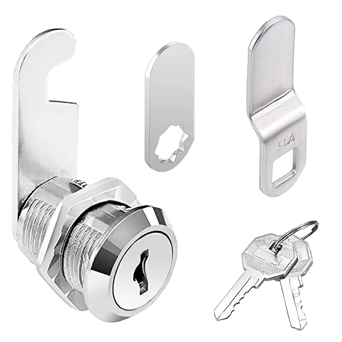 LadayPoa Security Cam Lock Furniture Lock Drawer Lock,Generic Lock for Mailboxes Standard Size Cam Lock with Keys for Cupboard Tool Boxes Mailbox(16 mm)