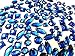 CraftbuddyUS 80 Royal Blue Faceted Acrylic Sew On, Stick on Diamante Crystal Rhinestone Gems