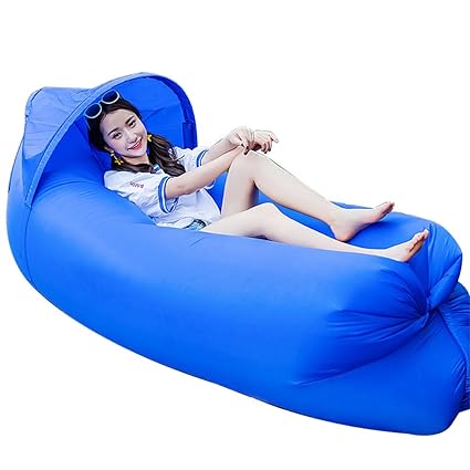 JINYJIA Lazy Lounger Schlafsack, Portable Outdoor Indoor Air Schlafsofa Luftmatratzen Couch Bett, Nylon Wasserdicht zusammenk