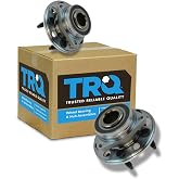 TRQ Left and Right Wheel Bearing and Hub Assembly Set 2 Piece | For 10-17 Chevrolet Equinox 14-17 Impala 13-16 Cadillac XTS 15-16 CTS All Wheel Drive 10-17 GMC Terrain 10-16 Buick LaCrosse