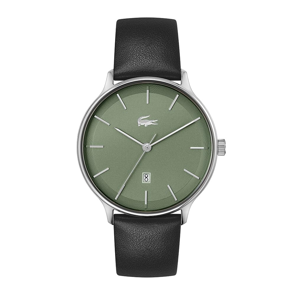 Lacoste Analogue Quartz Watch for Men Club Collection with Green Leather Strap - 2011225